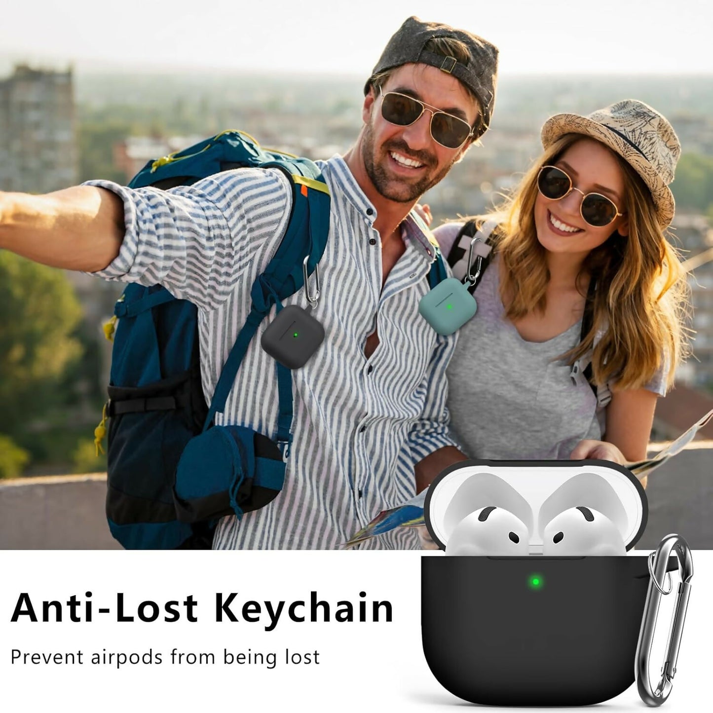 Funda para AirPods 4 2024 con kit de limpieza