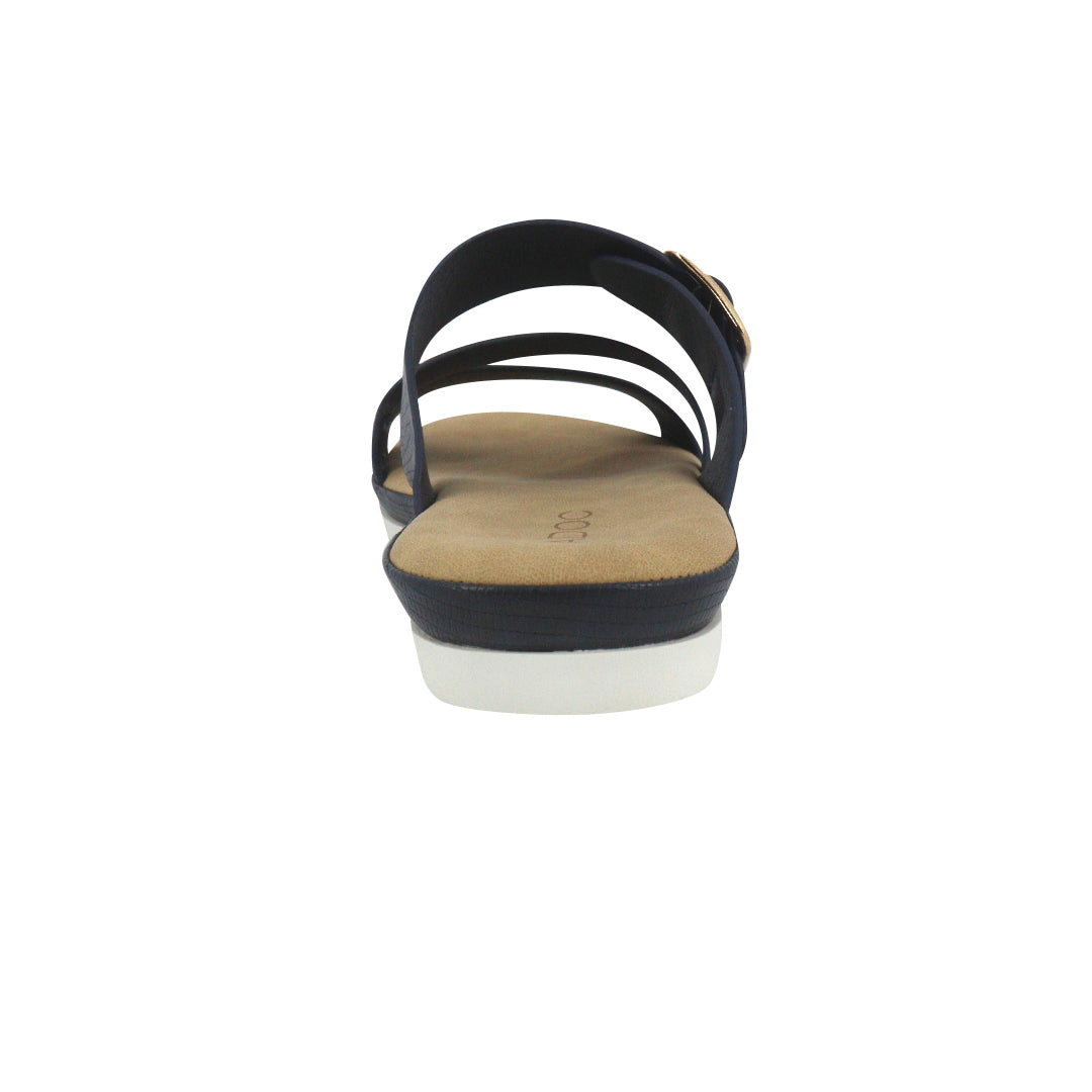 Sandalias flats Olessa navy para Mujer