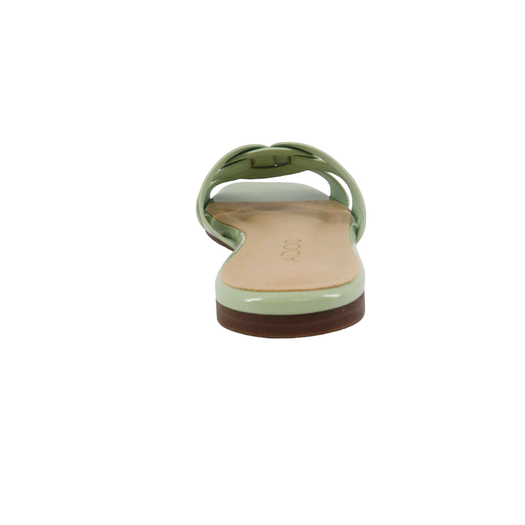Sandalias slip on Dariana color verde para mujer