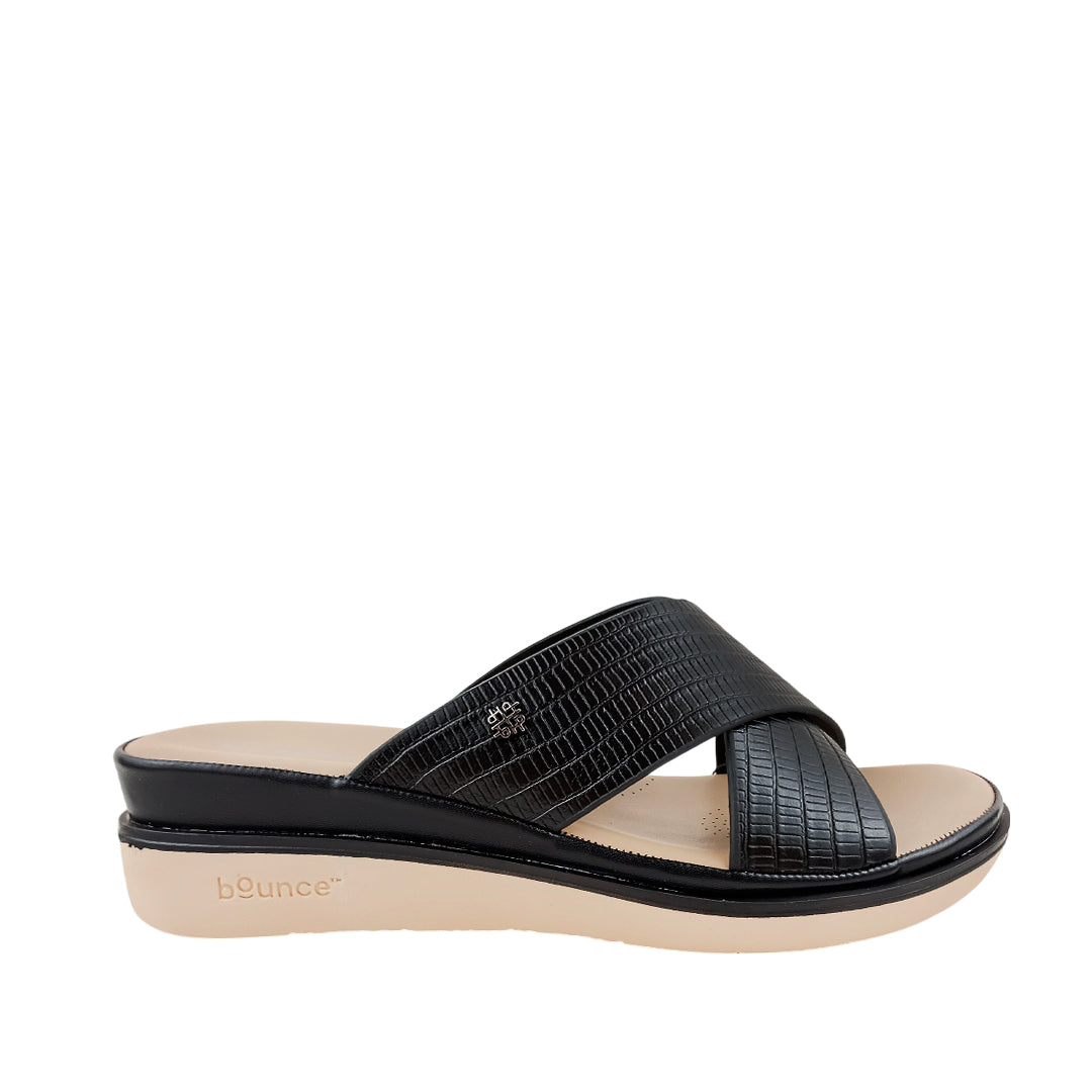 Sandalias flats Shasta para mujer color negro