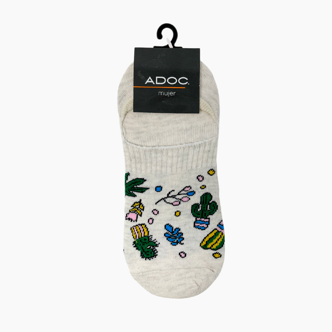 Calcetines Cactus unisex color blanco