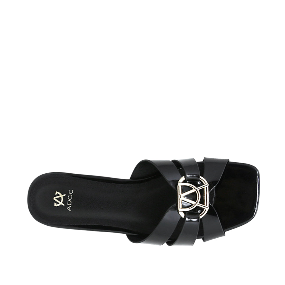 Sandalias slip on Dari para mujer color negro