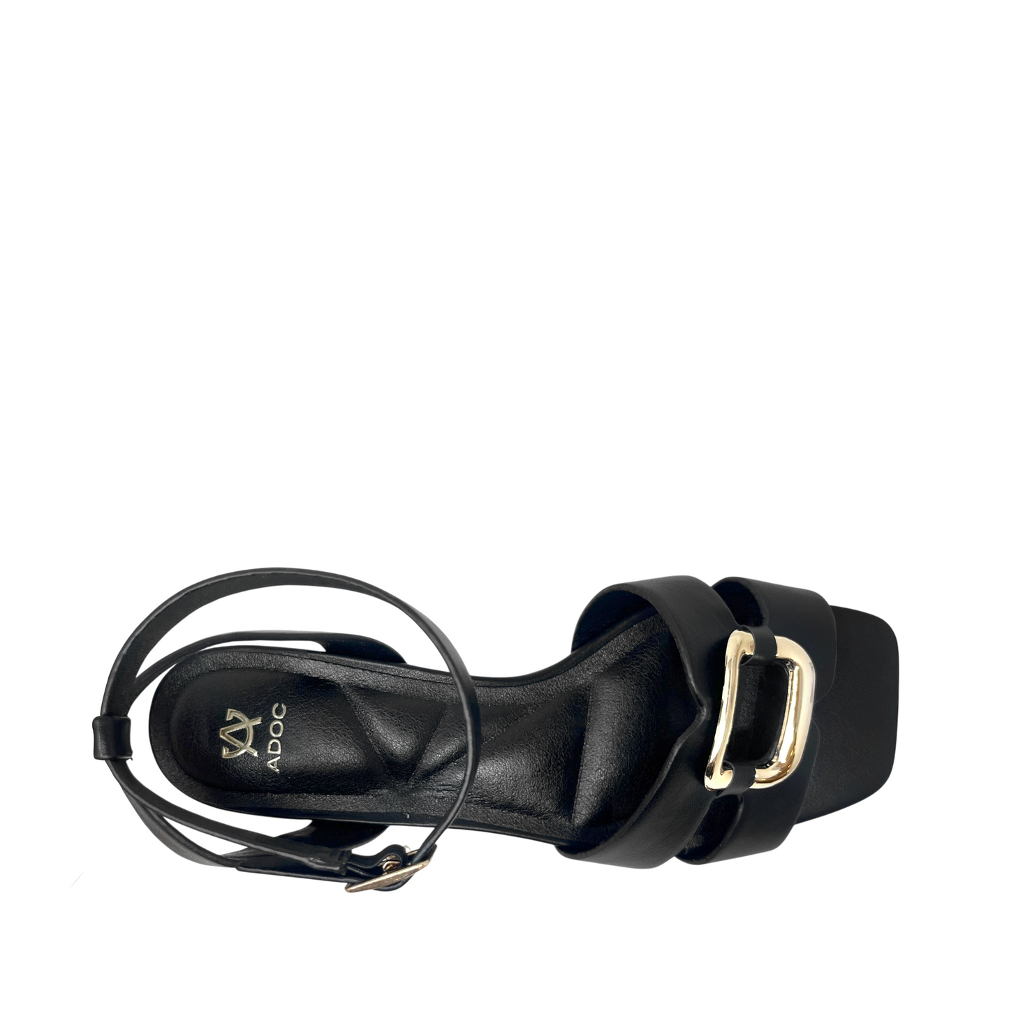 Sandalias flats Janee para mujer color negro