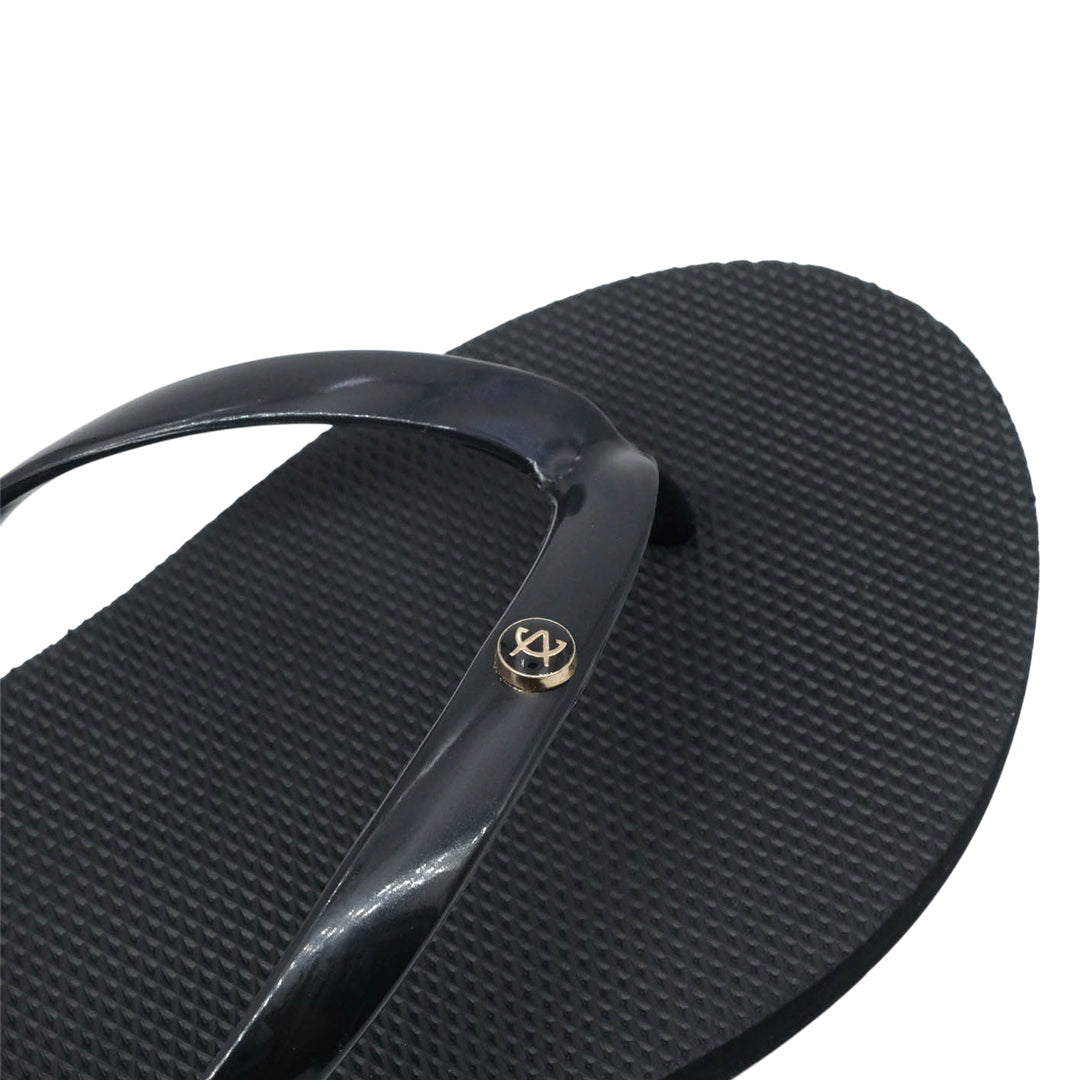 Sandalias playeras Ginny para mujer color negro