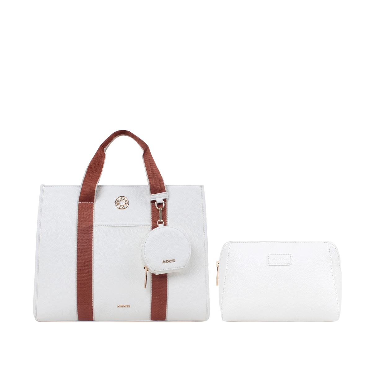 Cartera tote Ornella para mujer color hueso