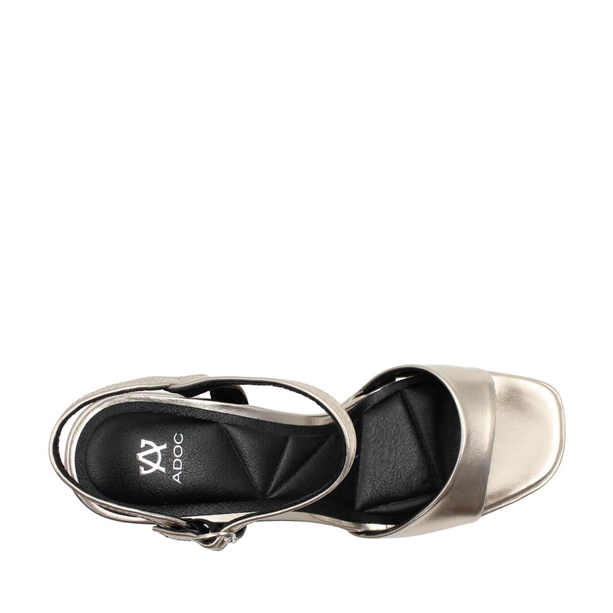 Sandalias de tacón Physis para mujer color plateado