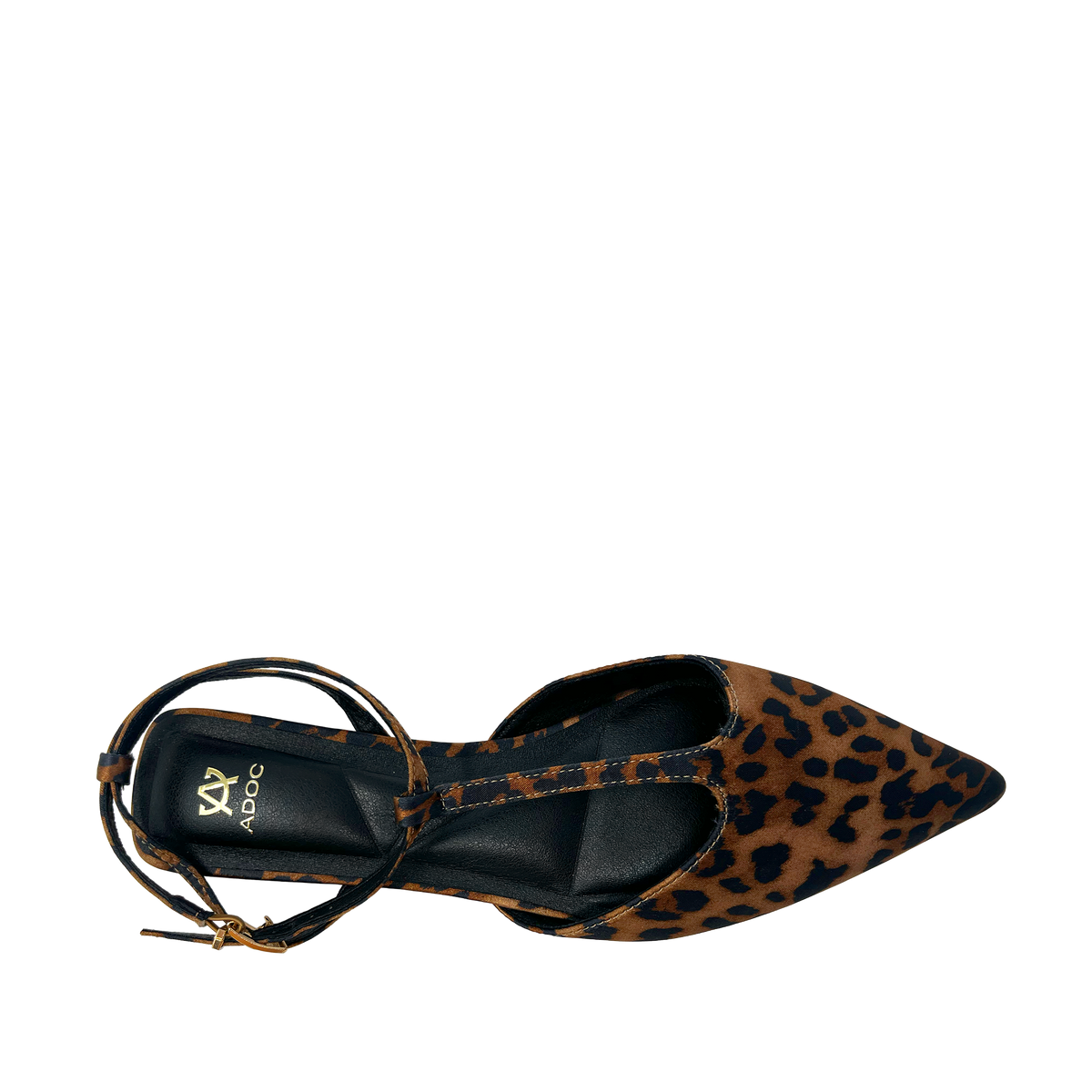 Ballerinas ankle strap Nivika para mujer color leopardo