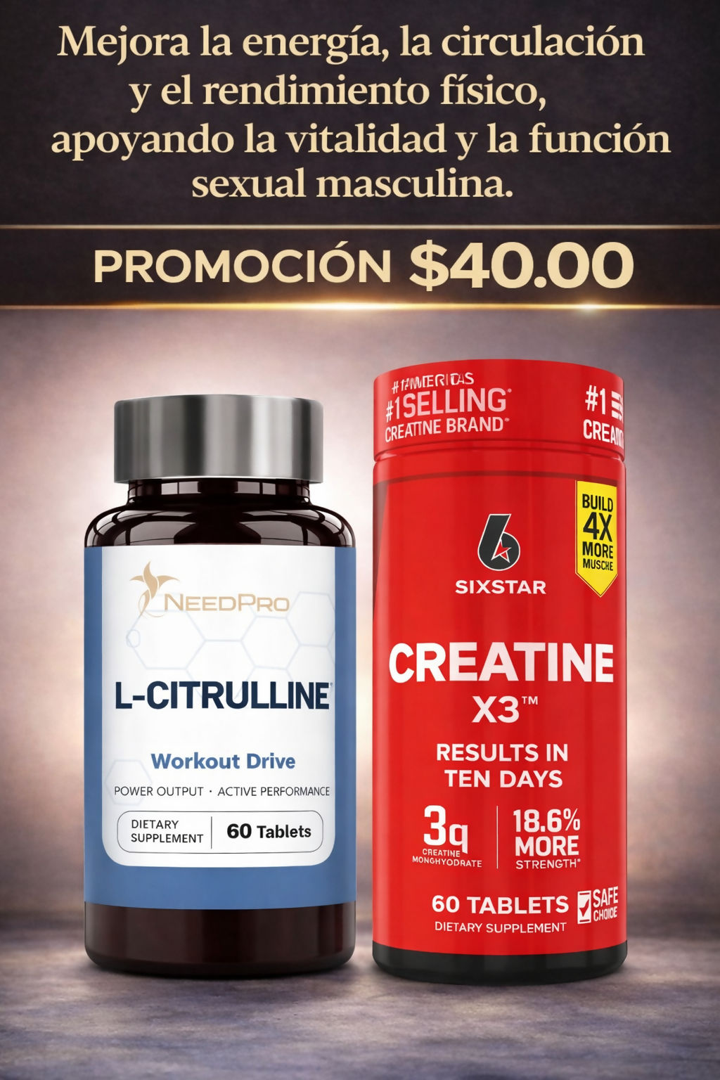 L-Citrulina + Creatina X3