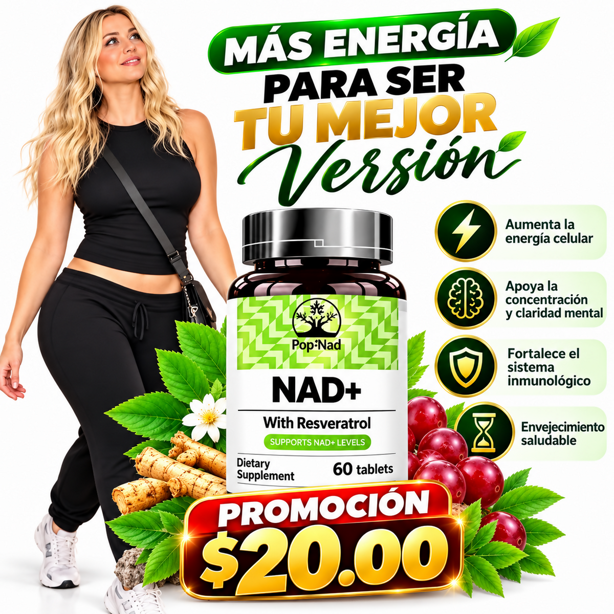 NAD + con Resveratrol