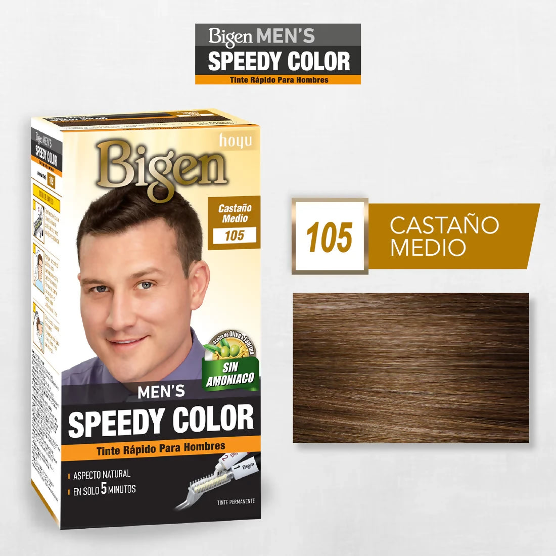 Tinte Men´s Speedy Color No.105 - Castaño Mediano (BIGEN)