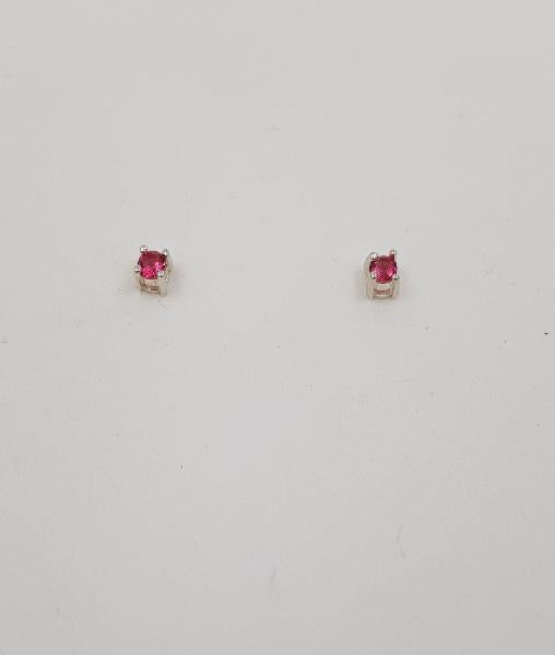 ARETE PLATA 925 ROJO