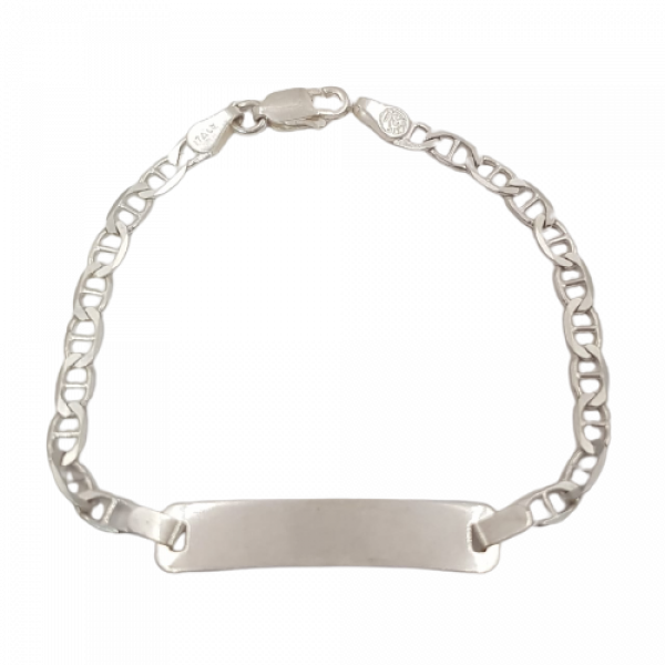 Pulsera con Placa para niño/a, Plata 925