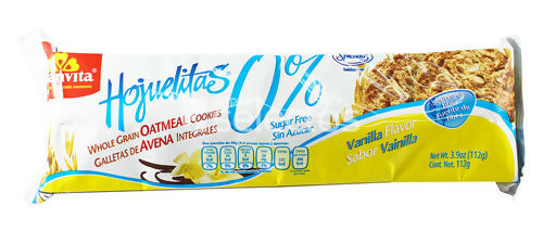 GALLETAS HOJUELITAS 0% SIN AZUCAR - Vainilla 112g - en tubo (GRANVITA)