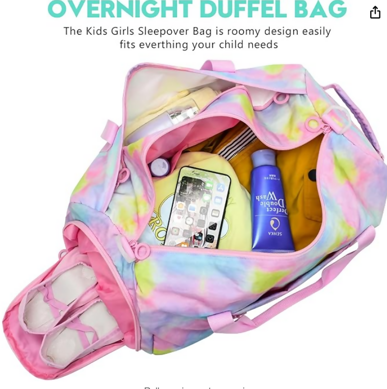 Maletín de colores rosa con amarillo