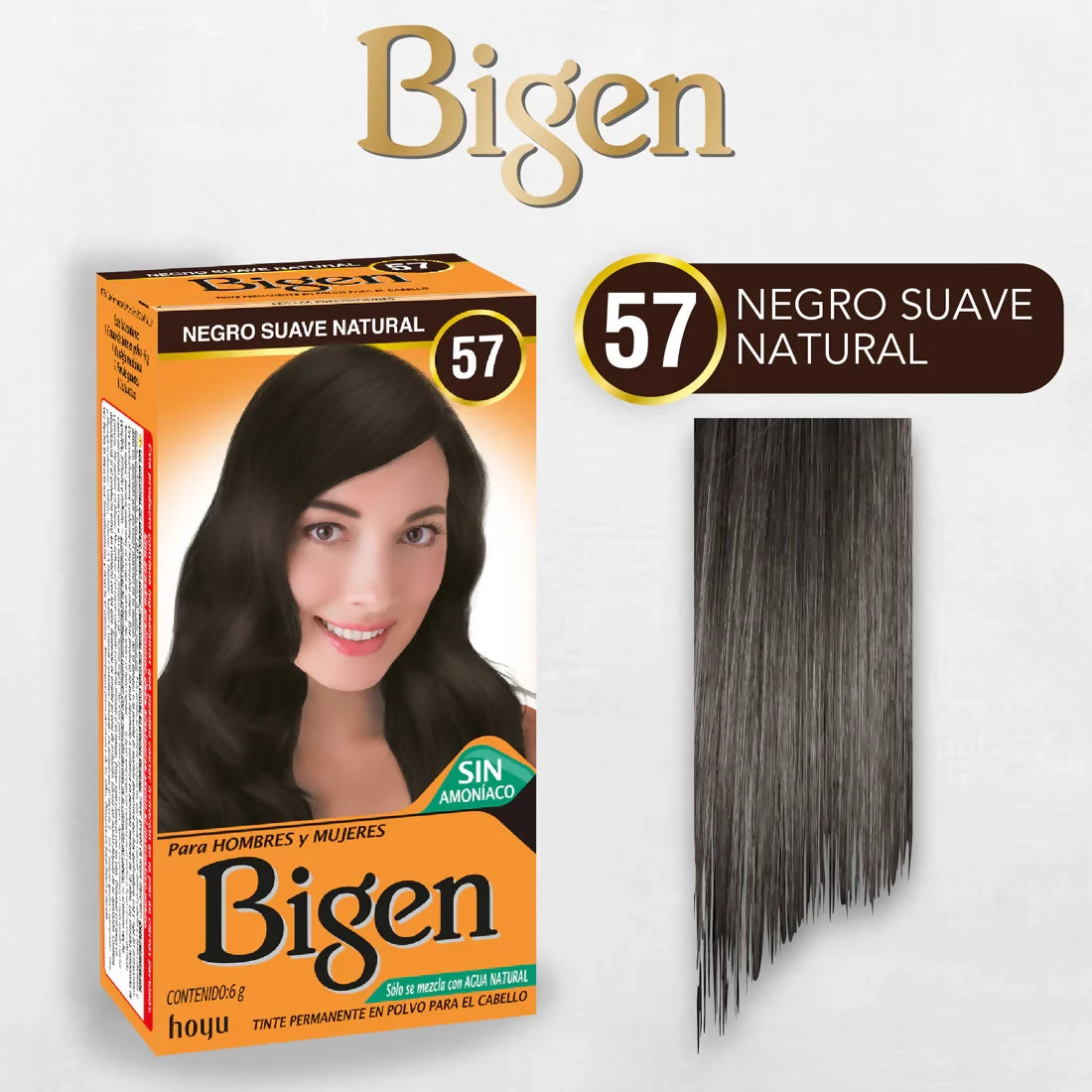 TINTE BIGEN EN POLVO Tinte No. 57 - Castaño Cenizo Oscuro