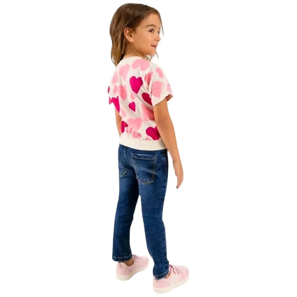 Blusa con estampado de corazones