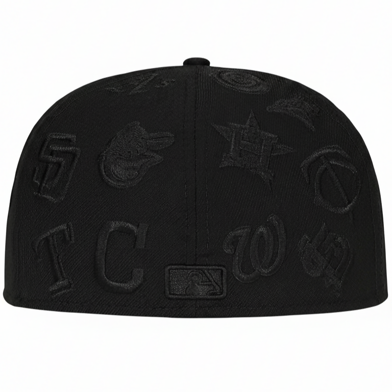 Gorra Supreme x MLB All Over 59FIFTY – Black on Black Edition