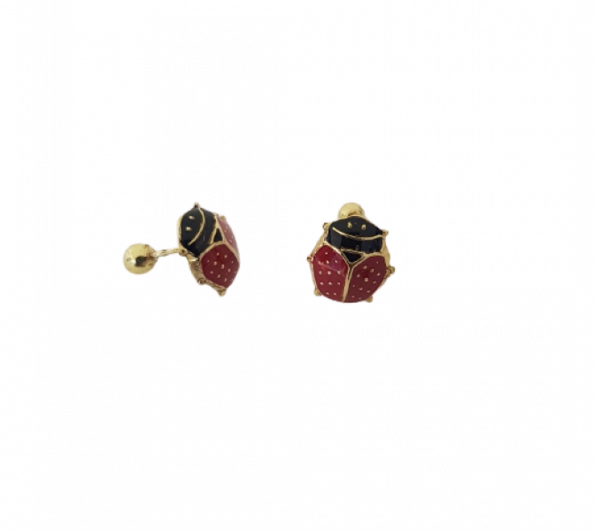 Arete Mariquita Oro 10kl
