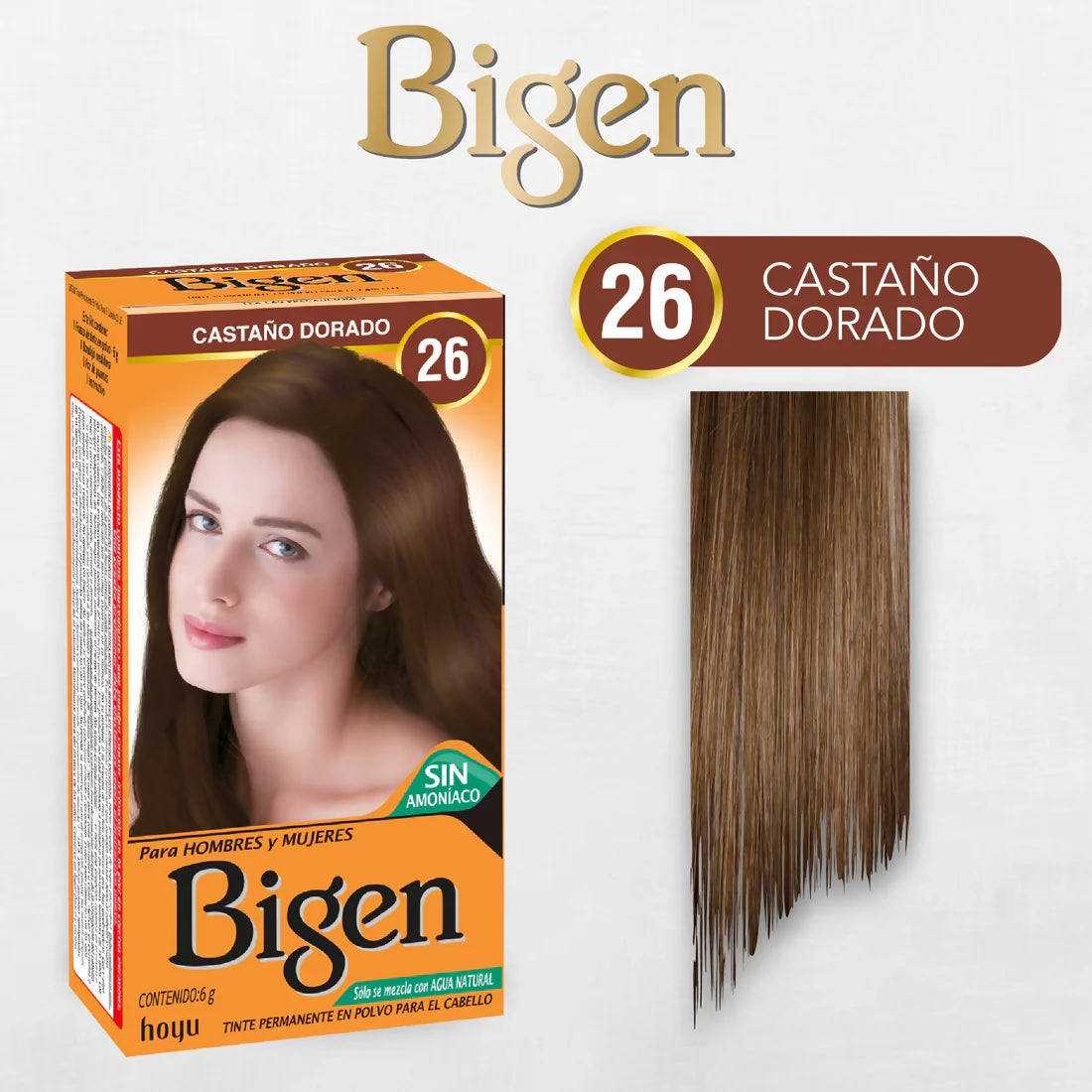 TINTE BIGEN EN POLVO Tinte No. 26 - Castaño Dorado