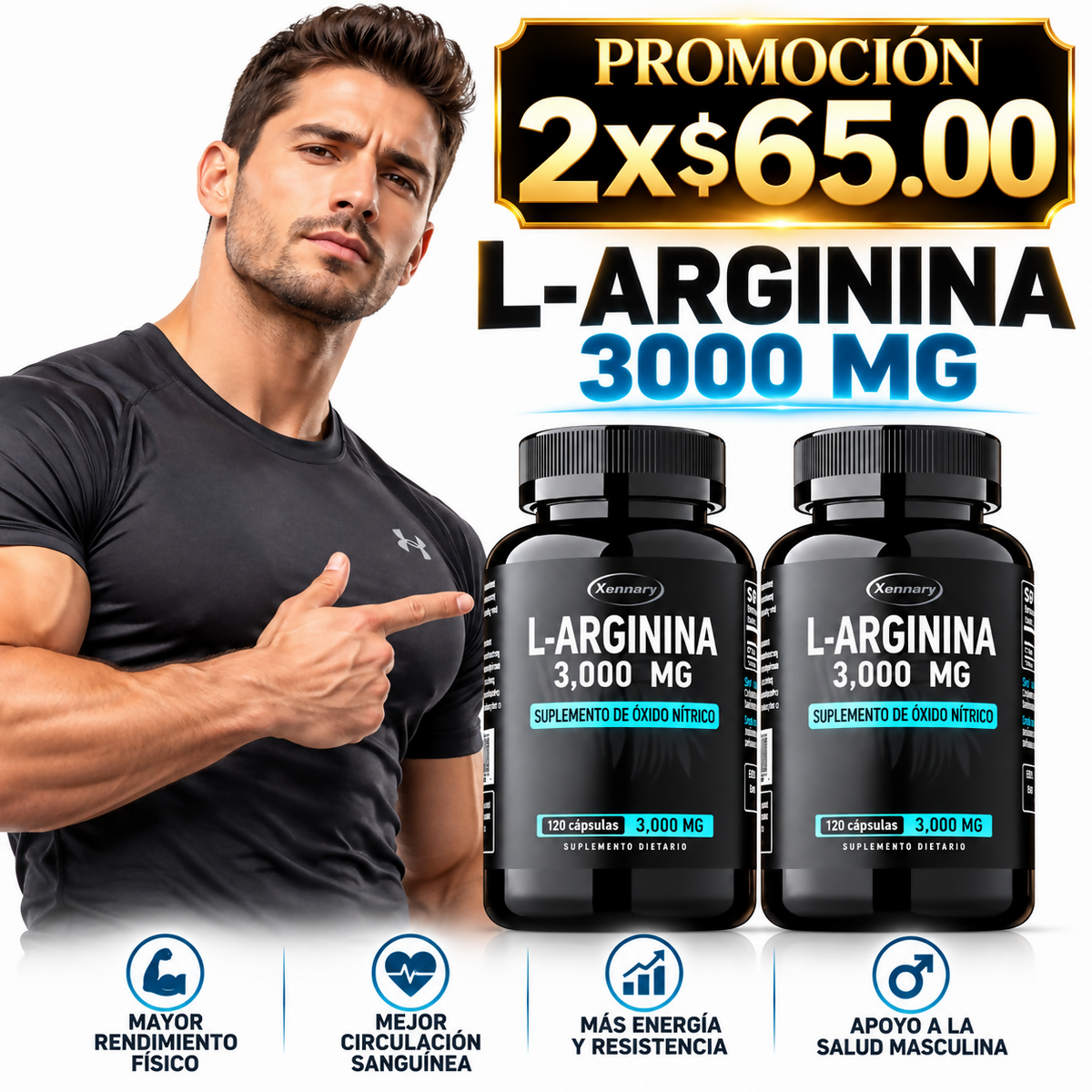L-ARGININA 3000 MG / 2X $65.00