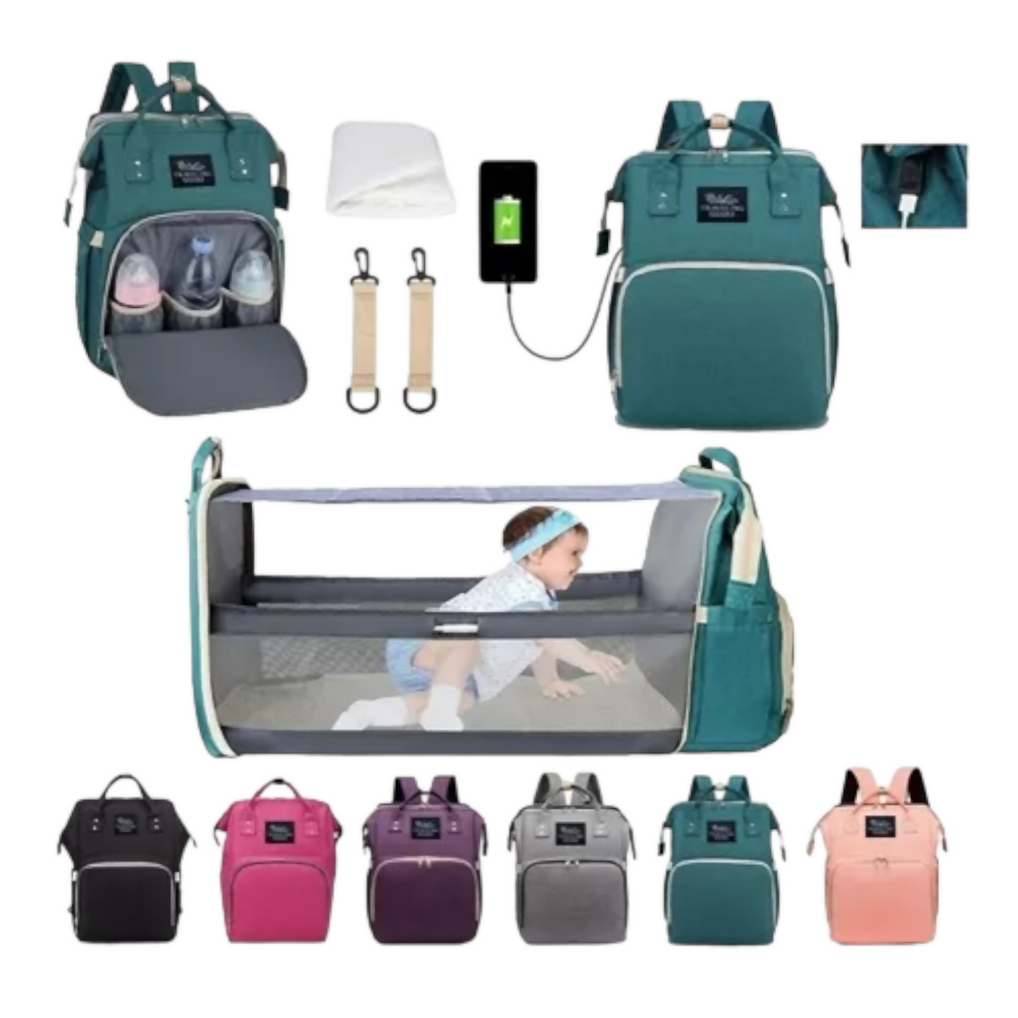 Bolsón Pañalera 3 en 1