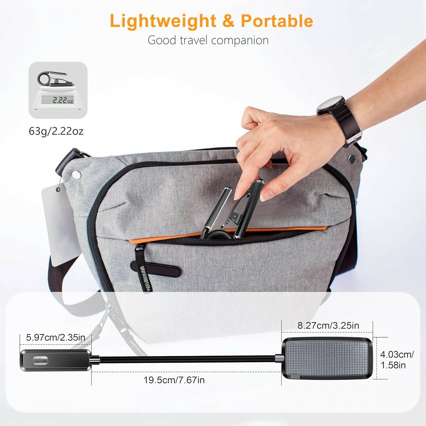 Luz de libro recargable de 9 LED para leer