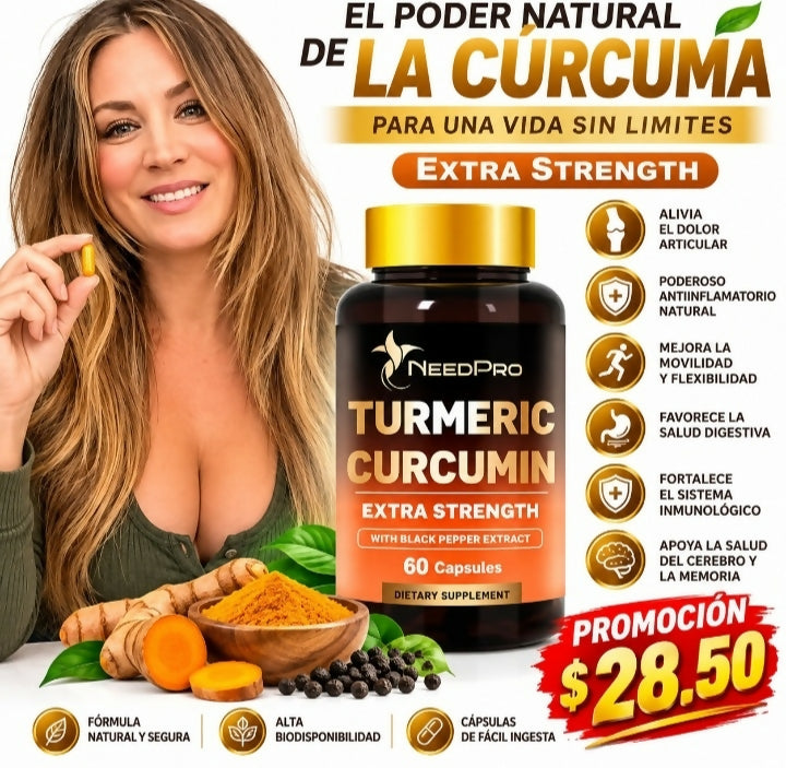 TURMERIC CURCUMIN EXTRA STRENGTH de NEEDPRO