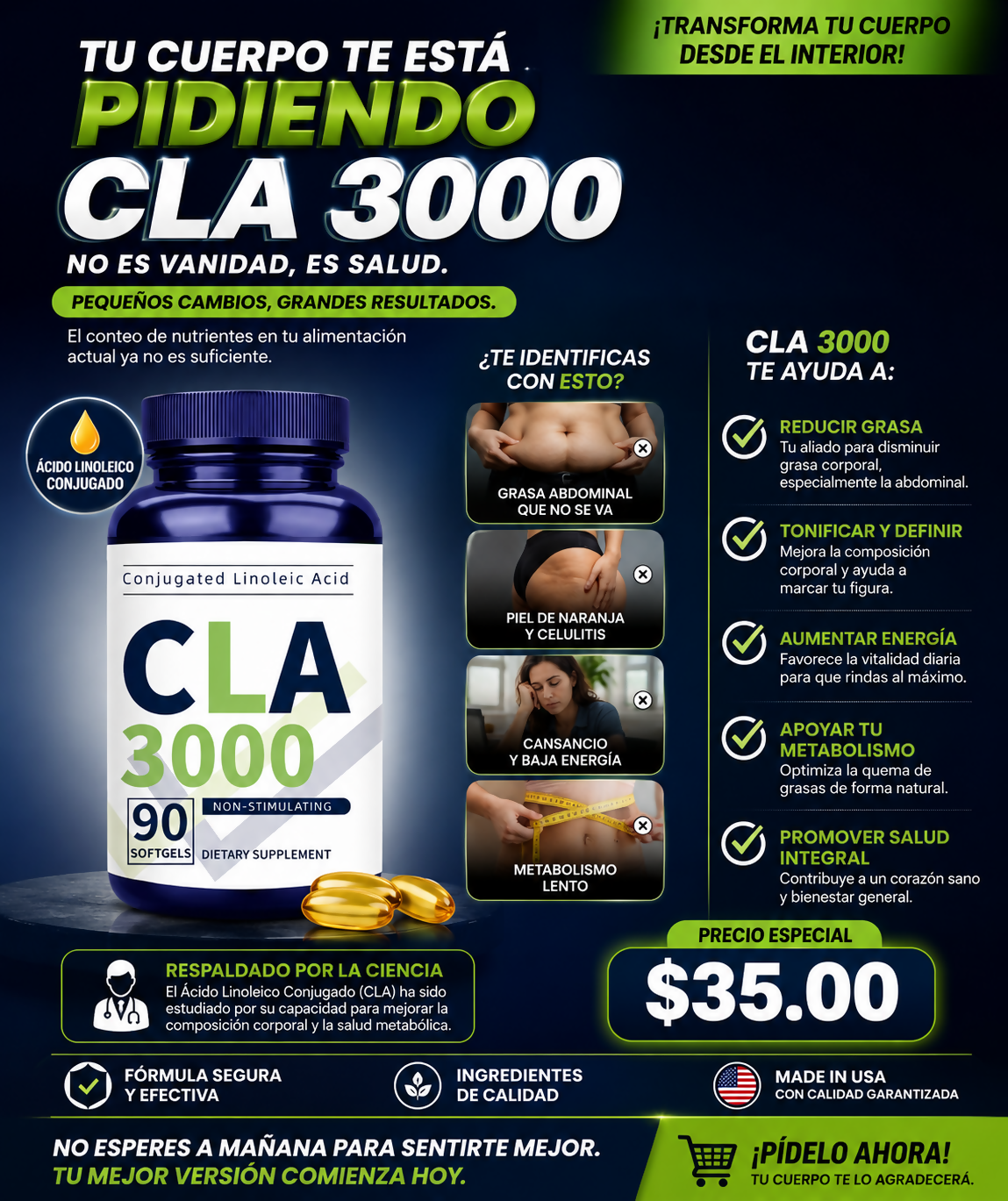CLA 3000 (Ácido Linoleico Conjugado)