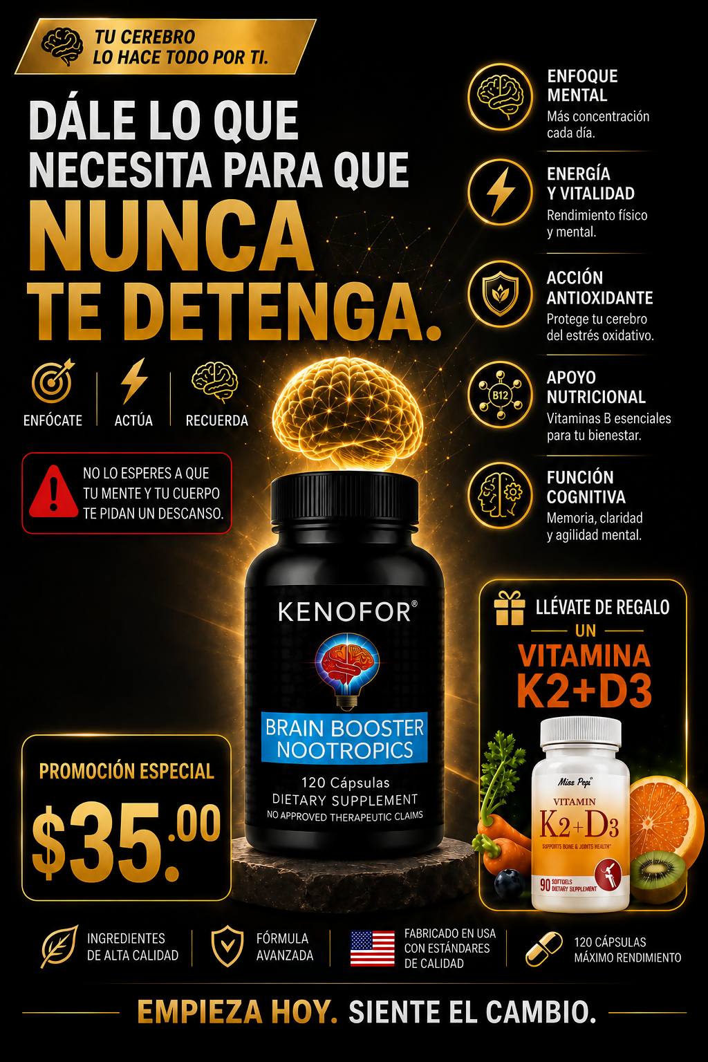POTENCIADOR DE LA FUNCIÓN CEREBRAL + REGALO 🎁