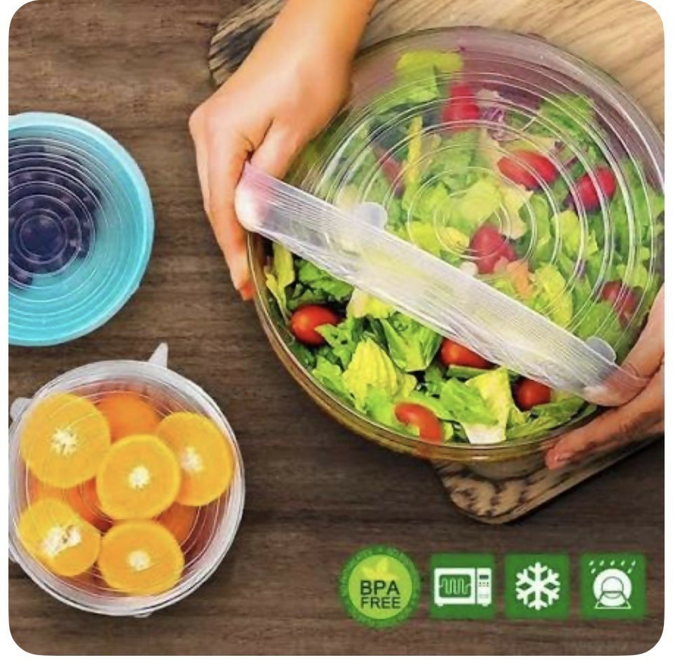 Tapaderas de Silicona para frutas Juego de 6.