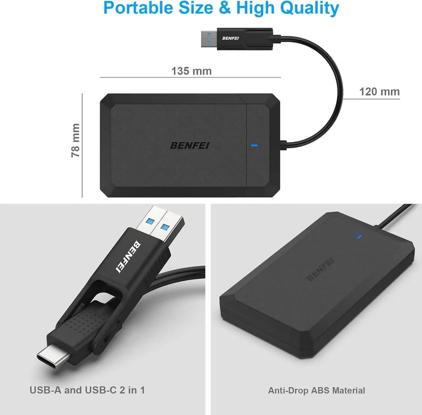 Caja de Disco Duro Externo SATA a USB