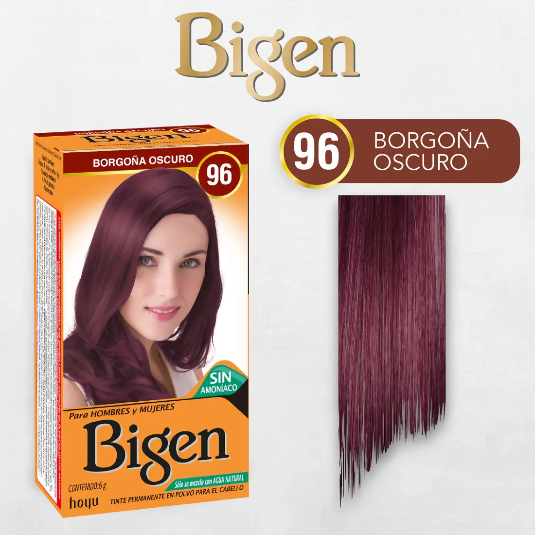 TINTE BIGEN EN POLVO Tinte No. 96 - Borgoña Oscuro