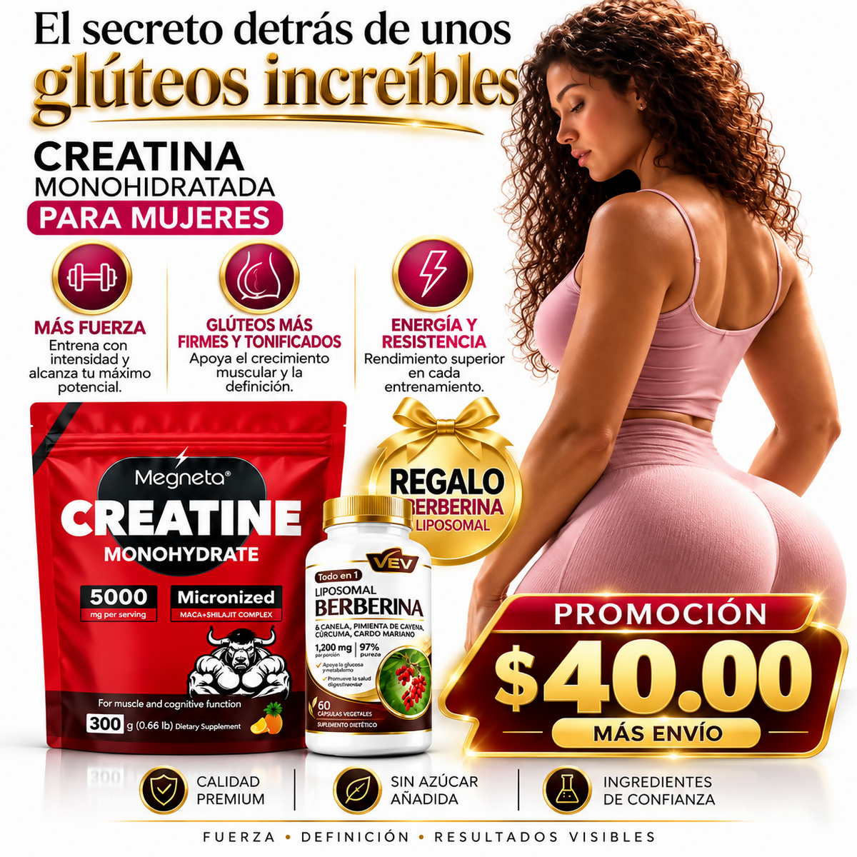 CREATINA MONOHIDRATADA MAGNETA + BERBERINA
