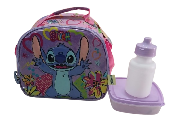 LONCHERA STITCH CON ACCESORIOS