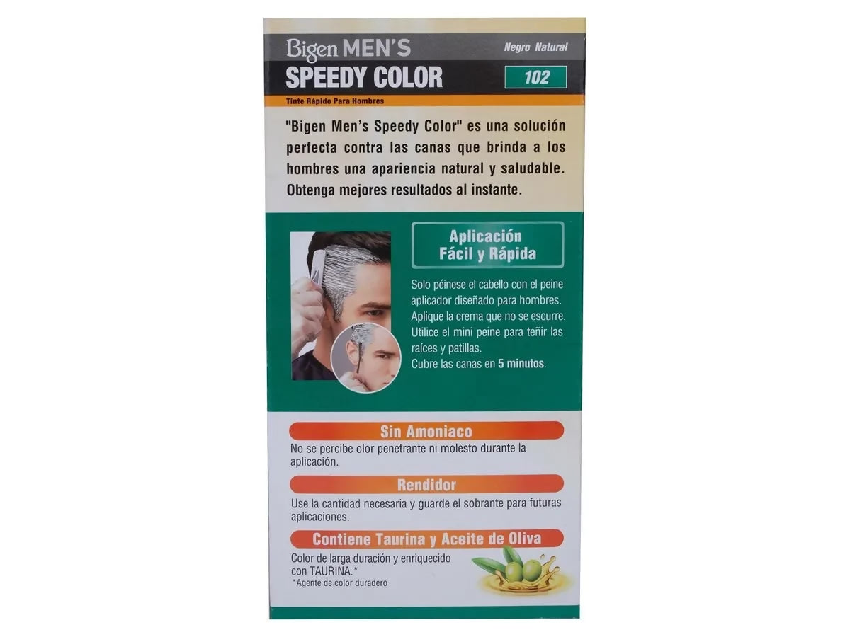 Tinte Men´s Speedy Color No.102 - Negro Natural (BIGEN)