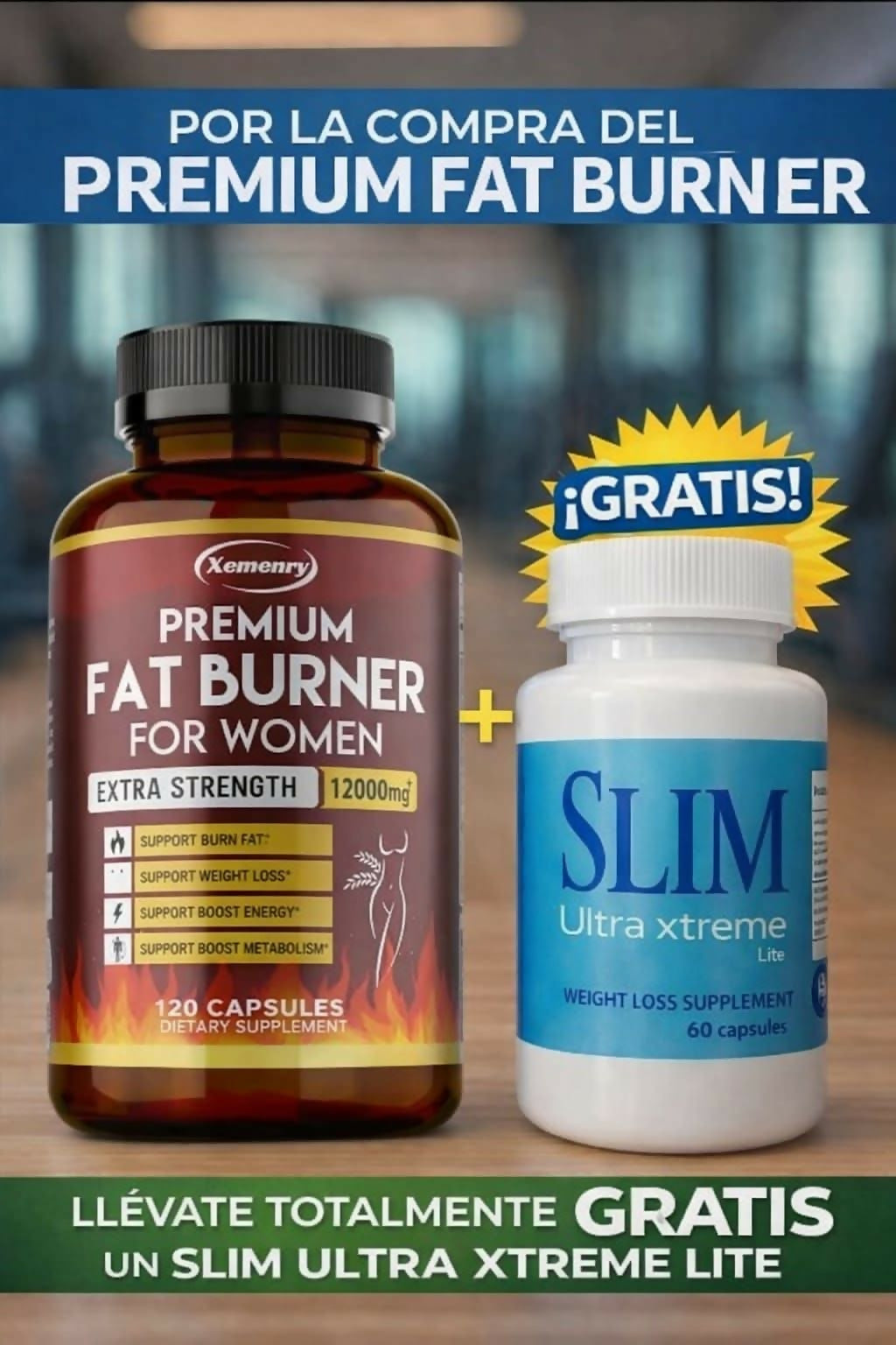 Combo para la Pérdida de Peso / Premium Fat Burner + gratis Slim Ultra Xtreme Lite