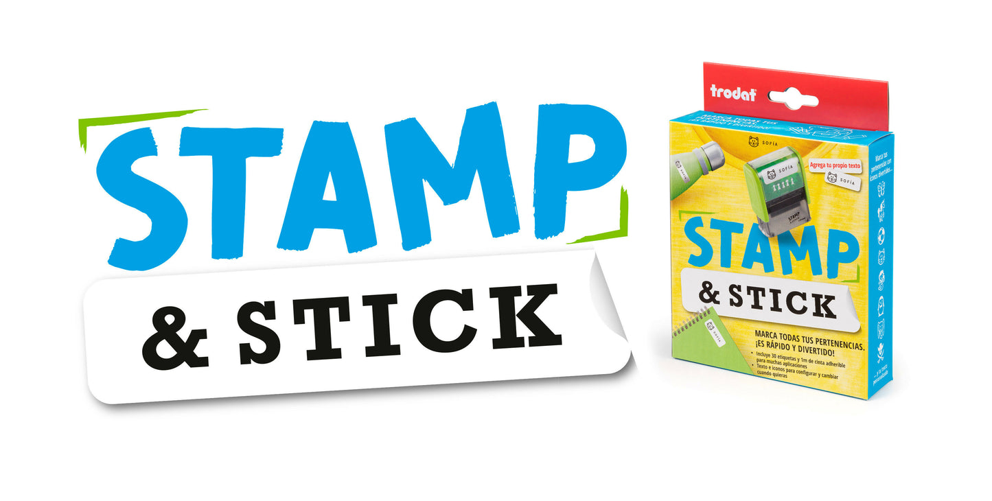 Combo de Rotulador escolar + Kit de recarga STAMP & STICK