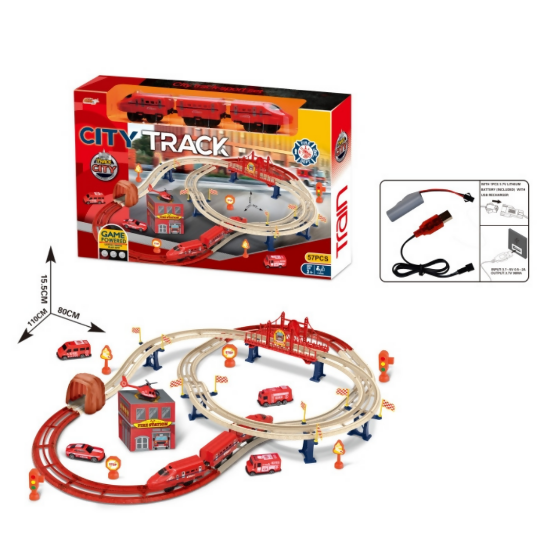 Pista city track 57 PCS - para niño