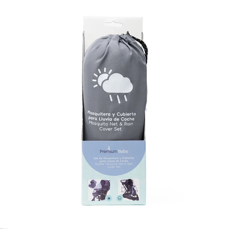 Set de Mosquitero y Cubierta para Lluvia de Coche Premium Baby