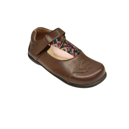 Zapatos escolares Emy cafe para Niñas