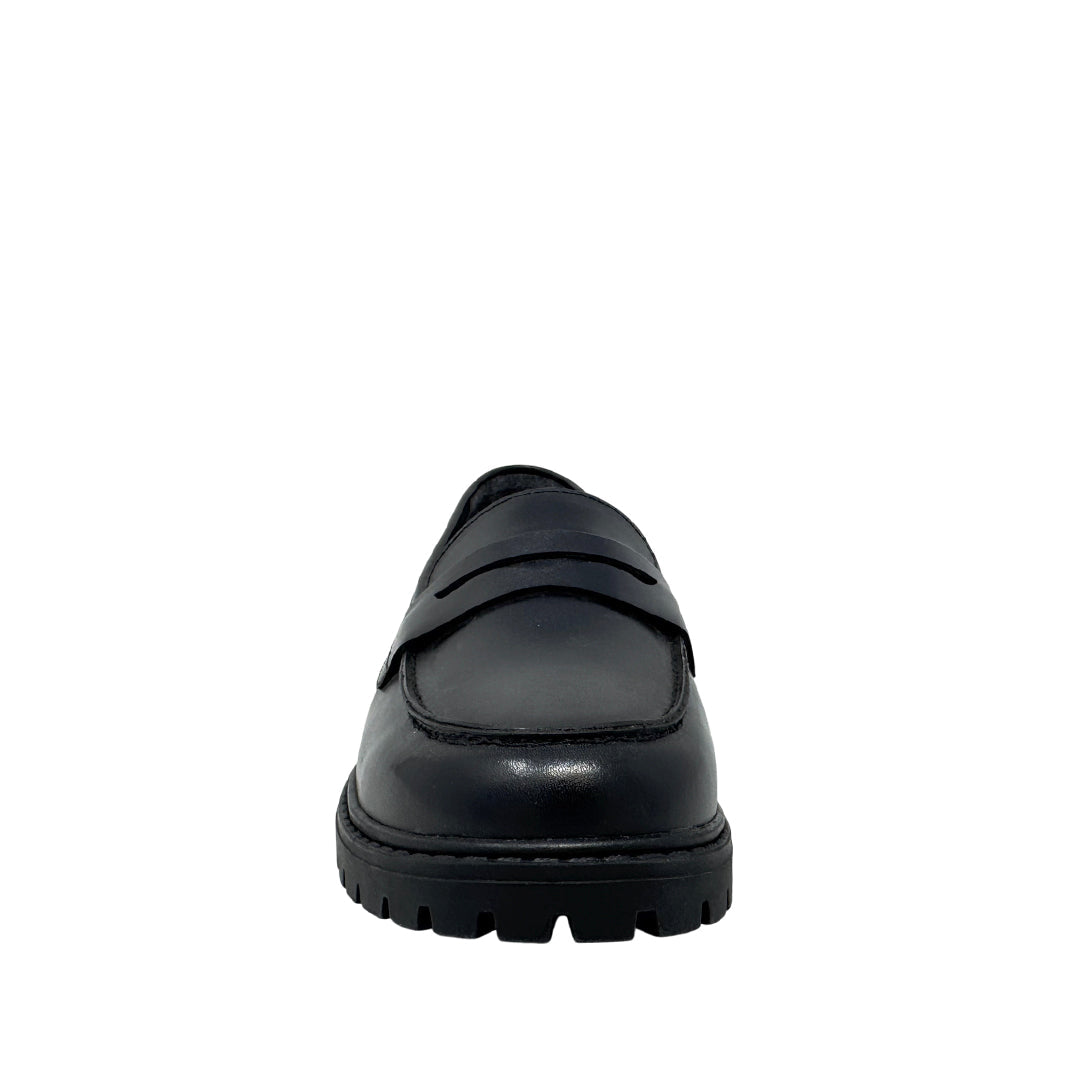 Mocasines escolares Aisling para niña color negro