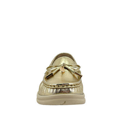 Mocasines Raque para mujer color dorado