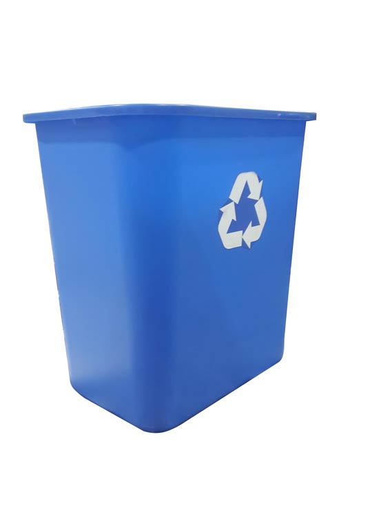 BASURERO PLASTICO 7gal RECYCLING AZUL