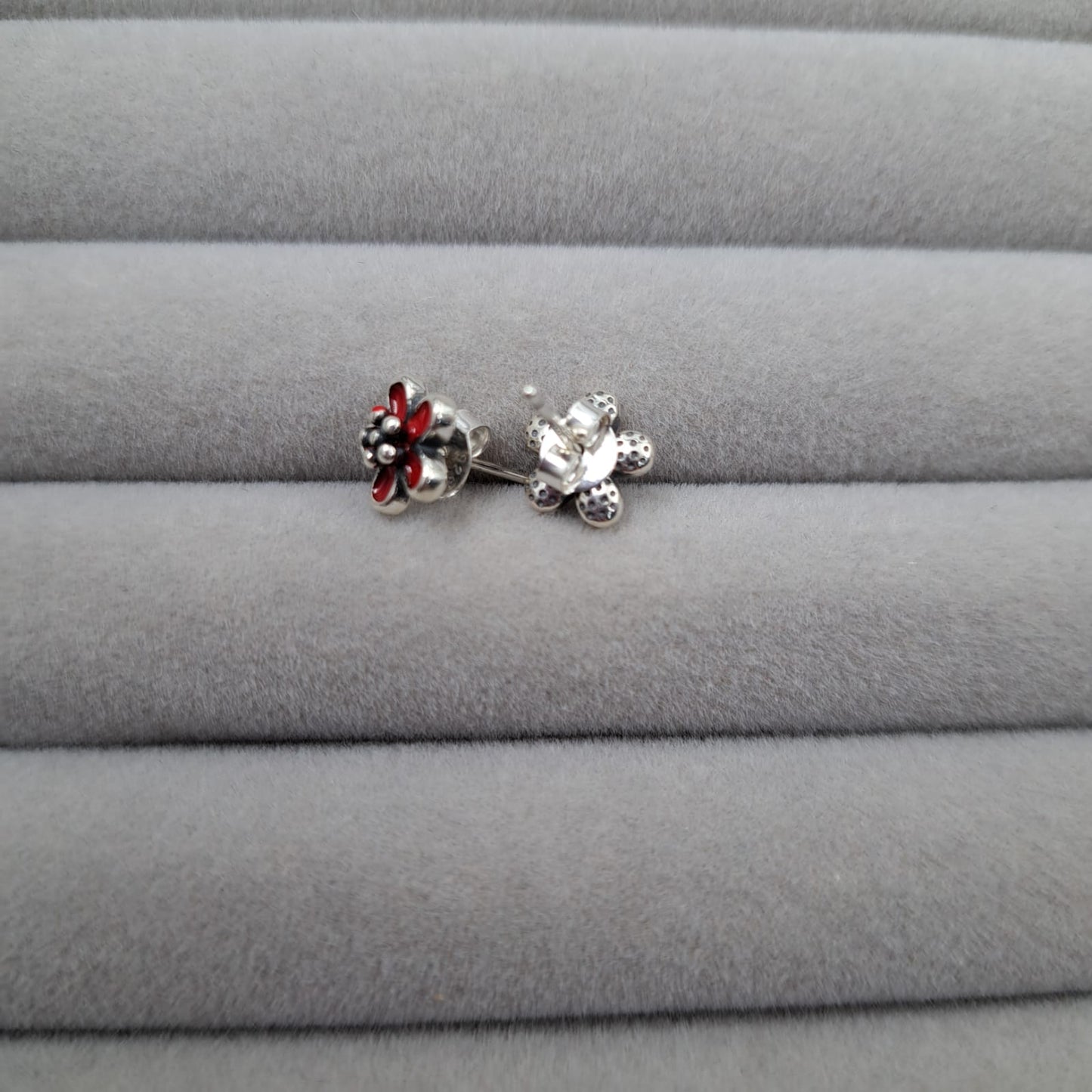 Aretes flor Ocher plata 925 aret04