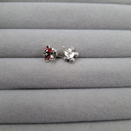 Aretes flor Ocher plata 925 aret04