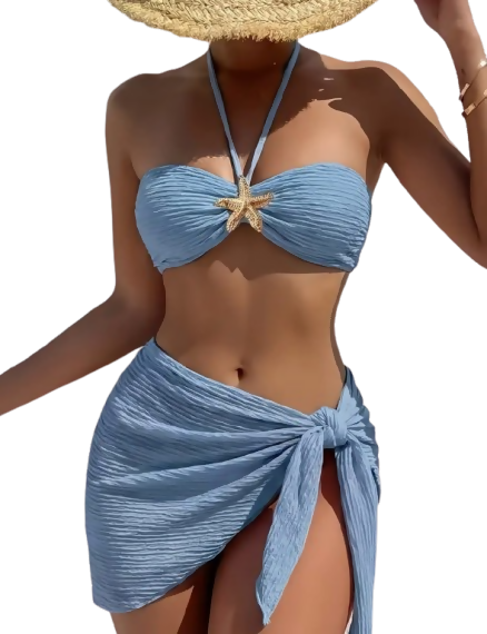 Traje de Baño Azul Celeste