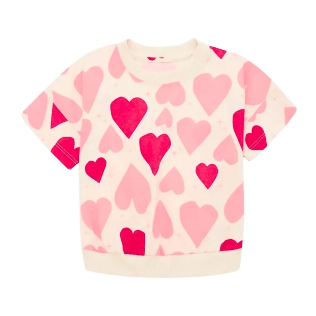 Blusa con estampado de corazones