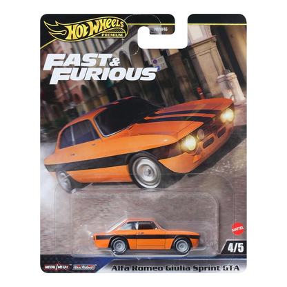 Hot Wheels Premium Fast & Furious Alfa Romeo Giulia Sprint GTA.