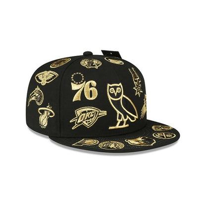Gorra OVO x NBA All‑Over Icon Gold 59FIFTY