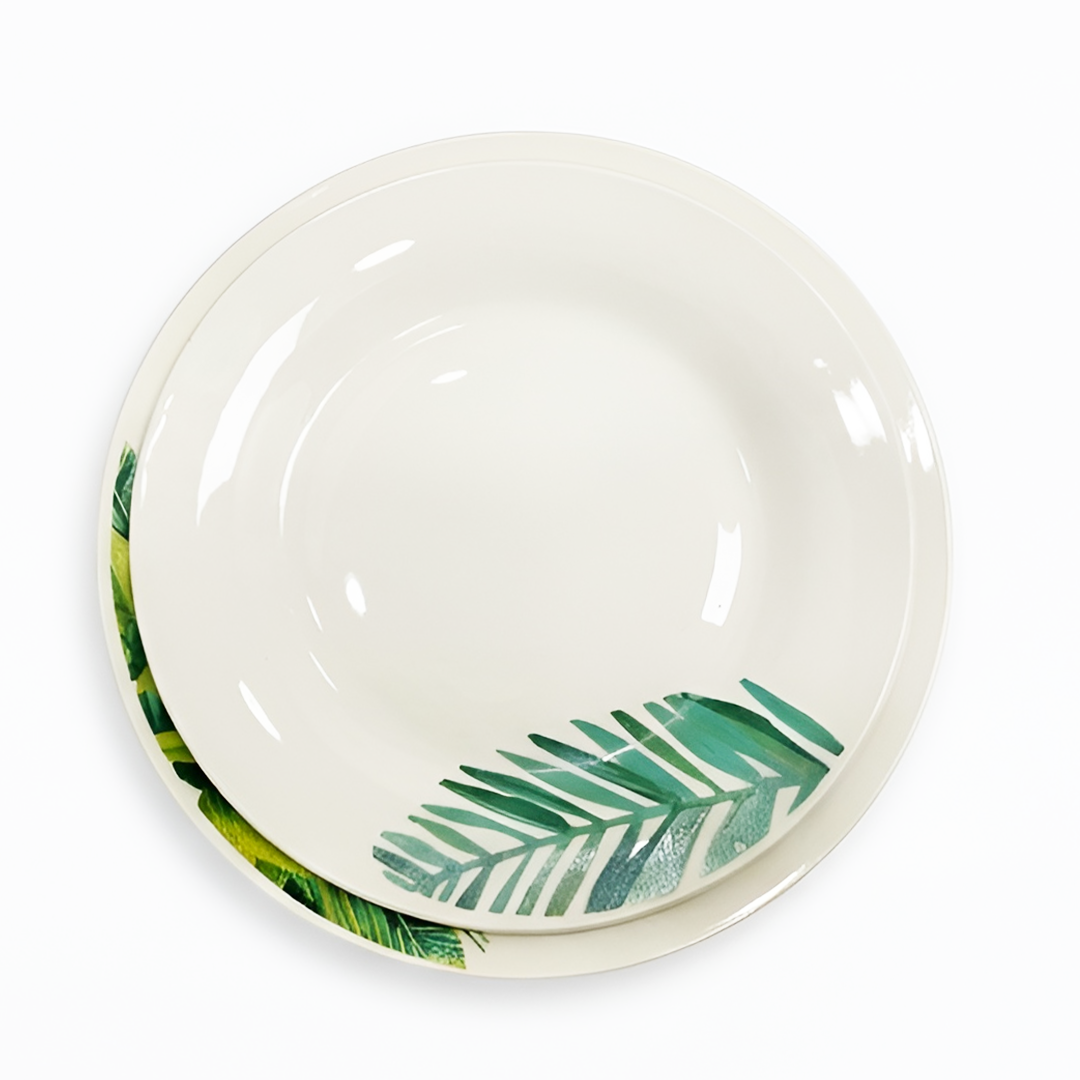 Vajilla de cerámica diseño tropical